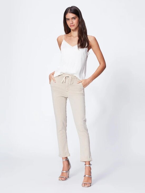 PAIGE Pants - PAIGE Christy Vintage Warm Sand Beige Cotton Chino Jogger Ankle Pants, Size 26